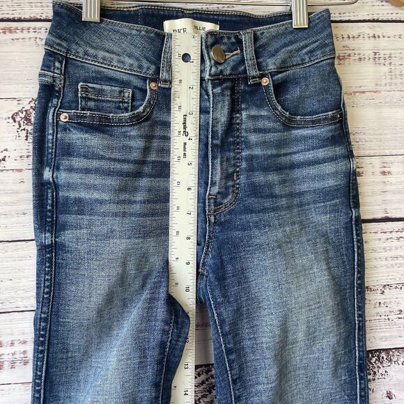 BKE Billie Slim Fit High Rise Bootcut Jeans Size 23 x 29.5 Raw Hem - Picture 9 of 11